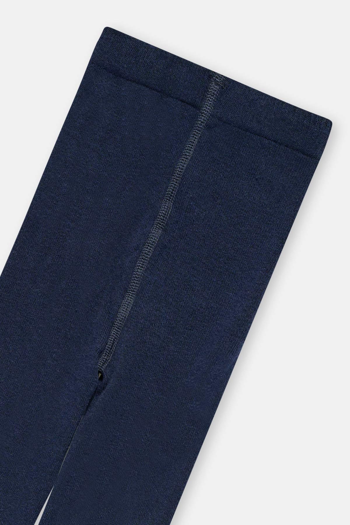 Ekru-Lacivert Kız Çocuk 2'Li Külotlu Çorap