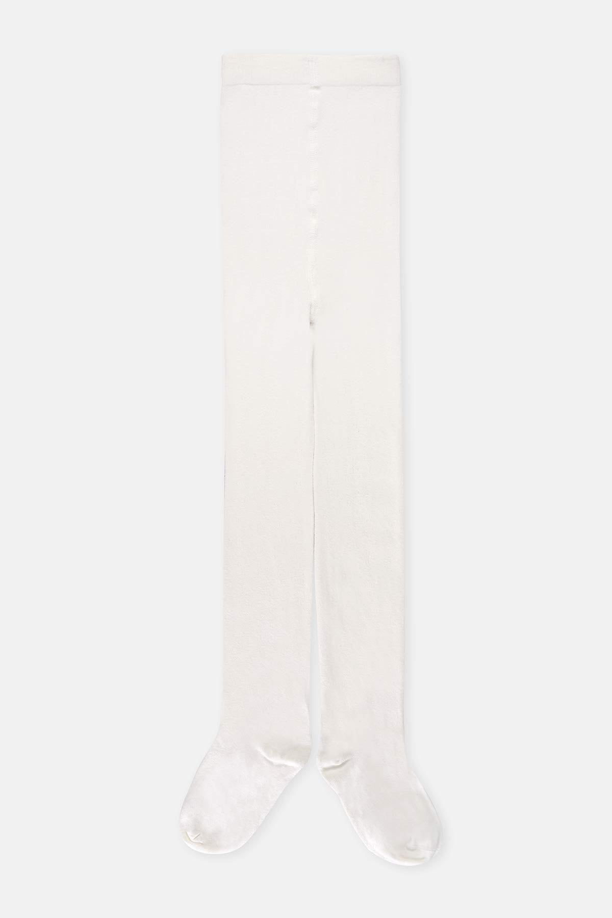 Ekru-Lacivert Kız Çocuk 2'Li Külotlu Çorap