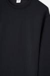 Siyah Bisiklet Yaka Uzun Kollu Sweatshırt