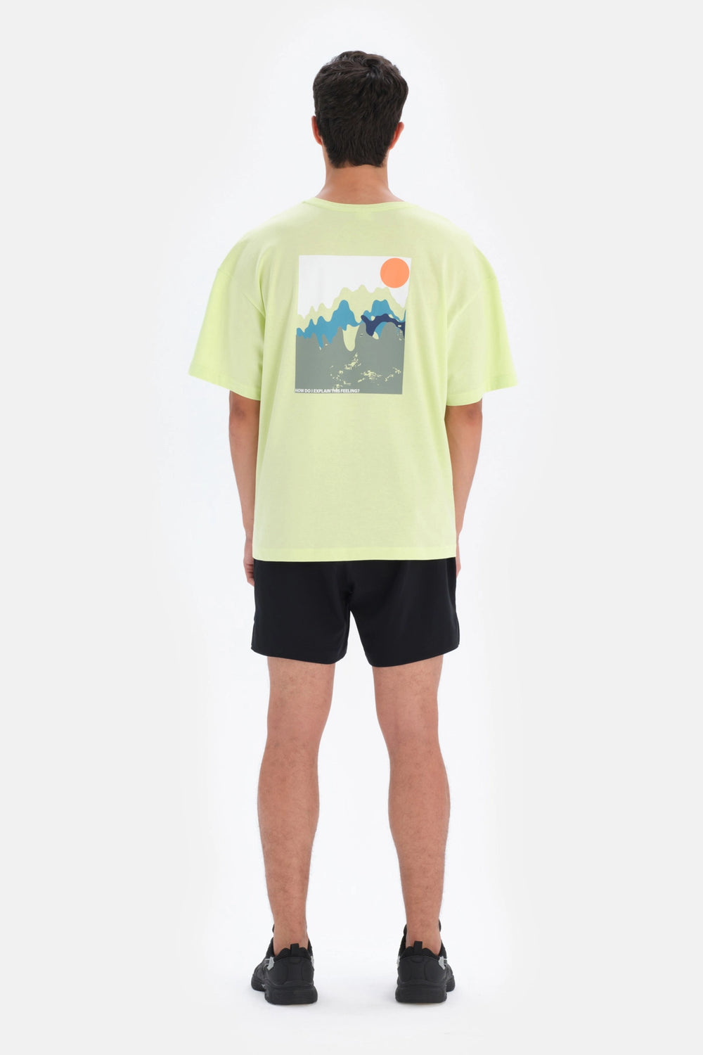 Açık Yeşil Dagi Active Dağ Baskılı T-Shirt