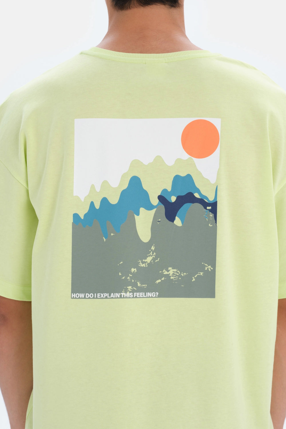 Açık Yeşil Dagi Active Dağ Baskılı T-Shirt