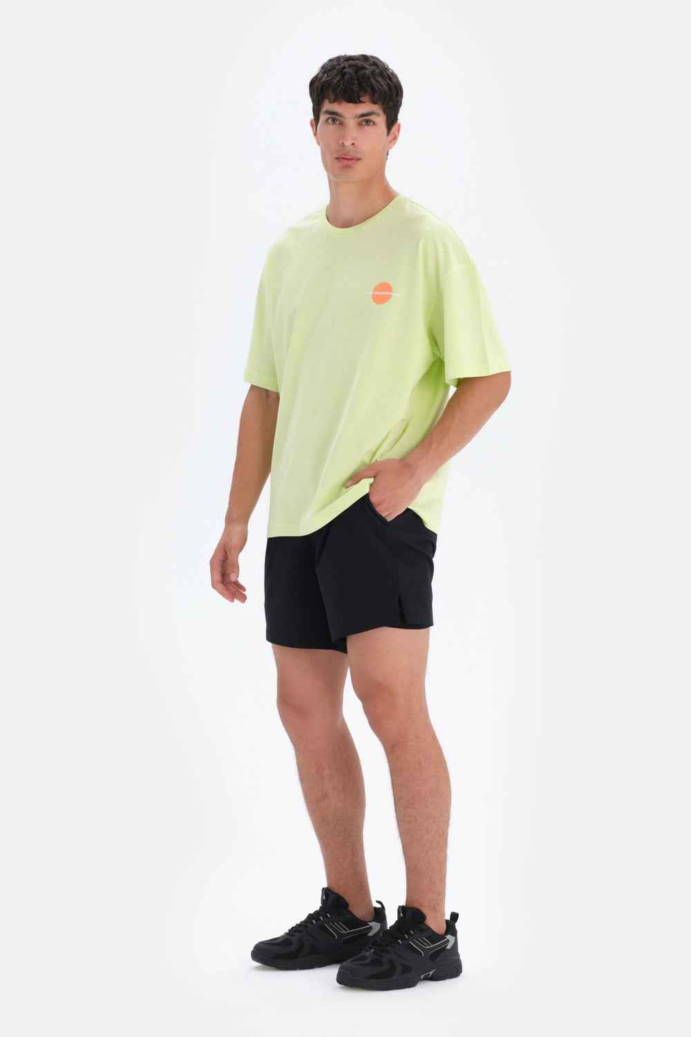 Açık Yeşil Dagi Active Dağ Baskılı T-Shirt