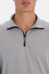 Açık Gri Dagi Active Fermuar Yaka Sweatshirt