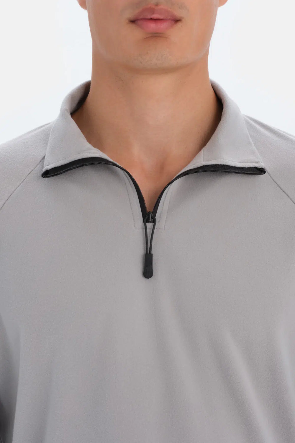 Açık Gri Dagi Active Fermuar Yaka Sweatshirt