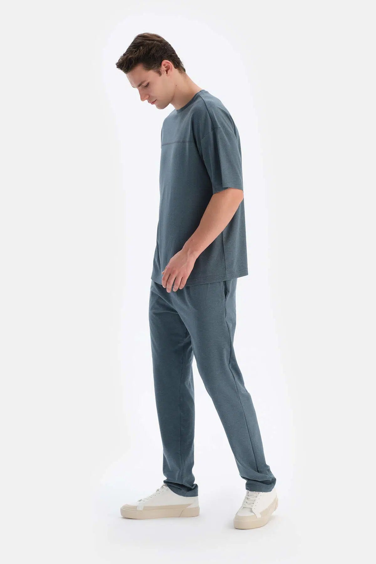 Indigo Bisiklet Yaka Oversize Everfresh T-Shirt