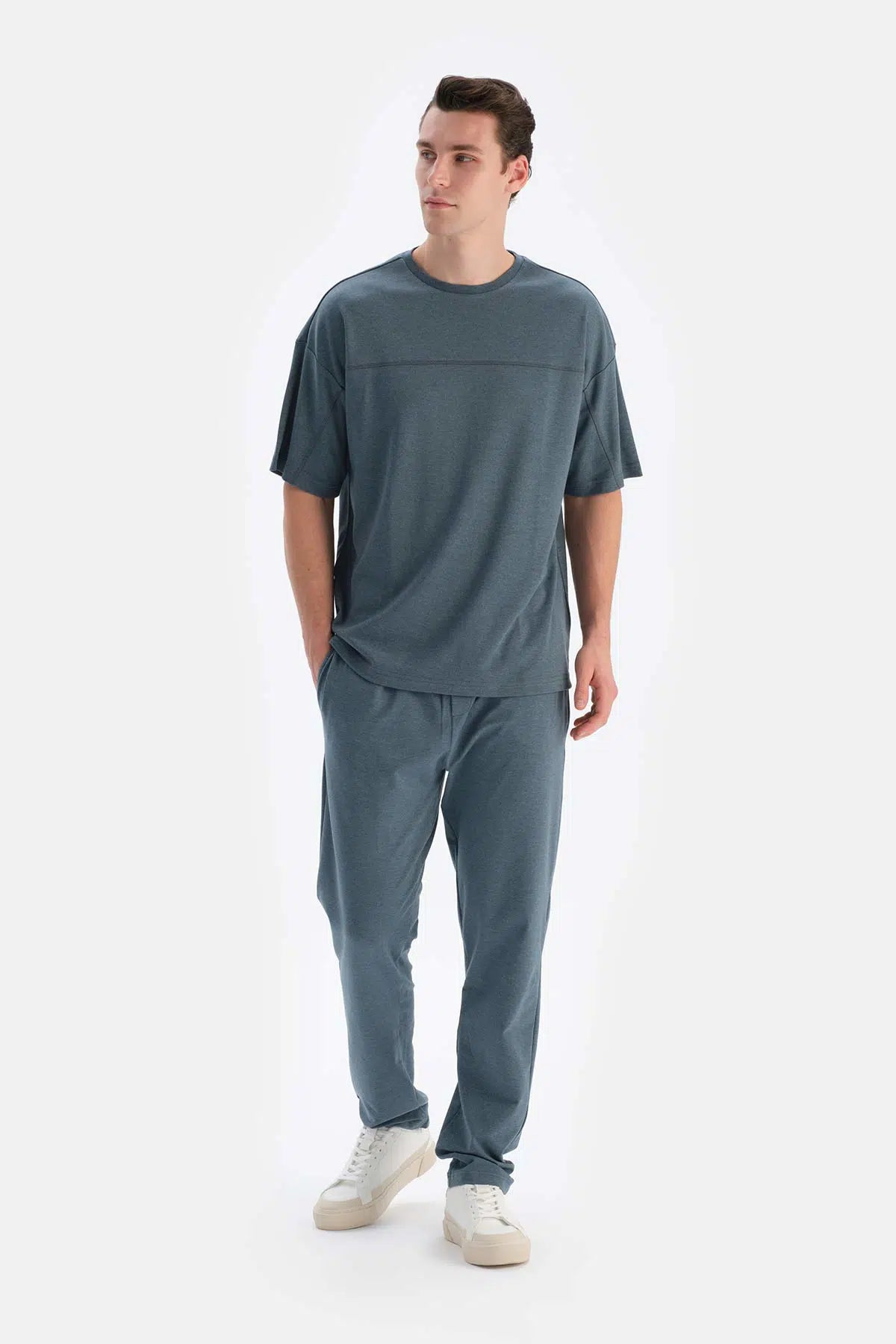 Indigo Bisiklet Yaka Oversize Everfresh T-Shirt