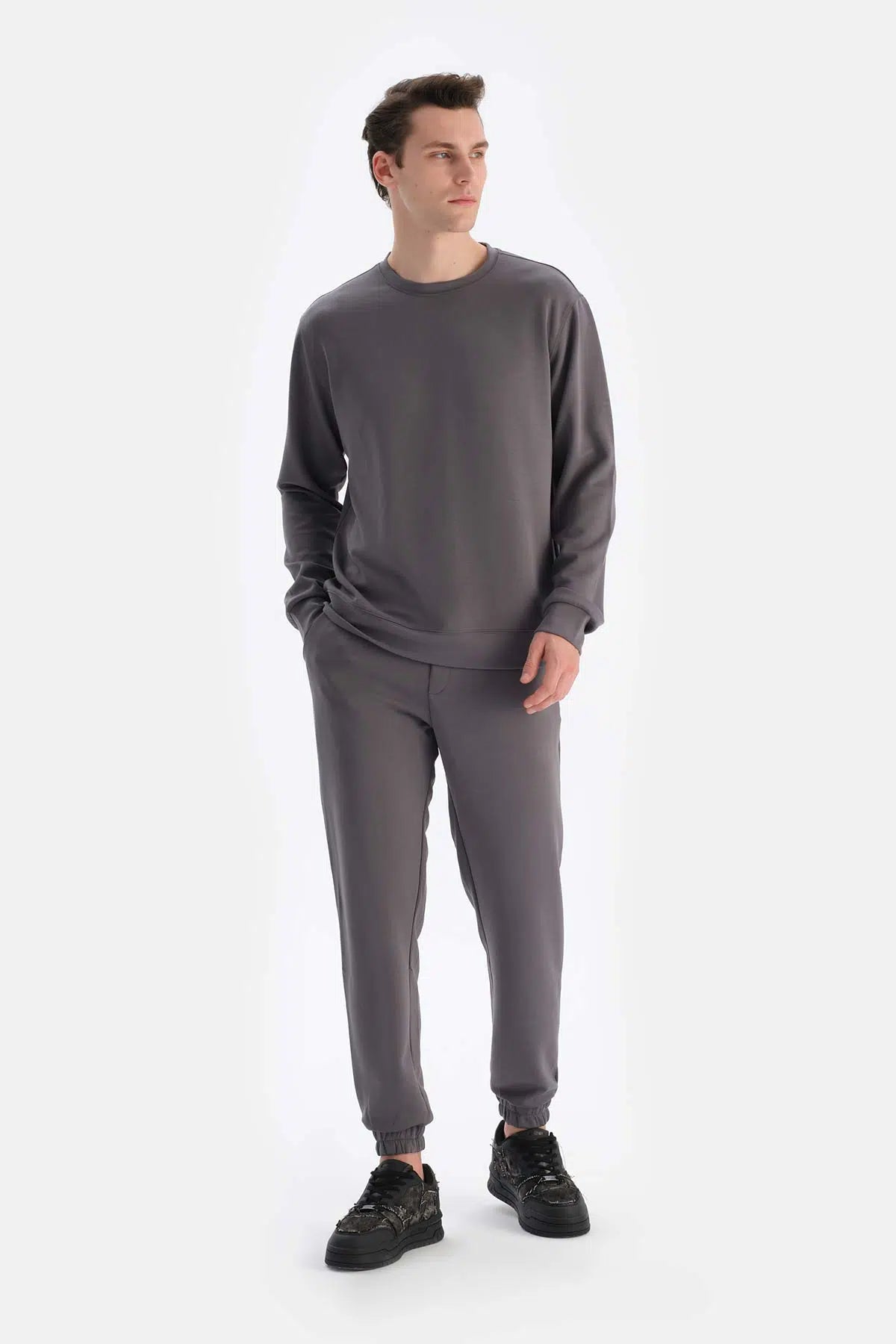 Füme Jogger Paça Eşofman Altı