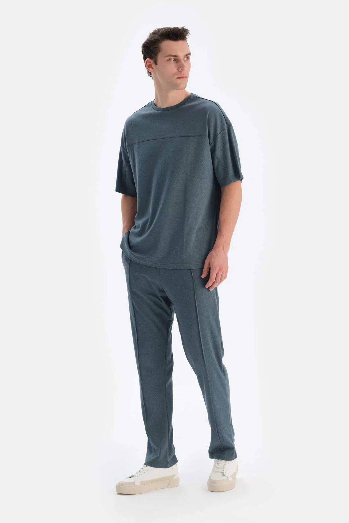 Indigo Nervürlü Boru Paça Everfresh Eşofman Altı