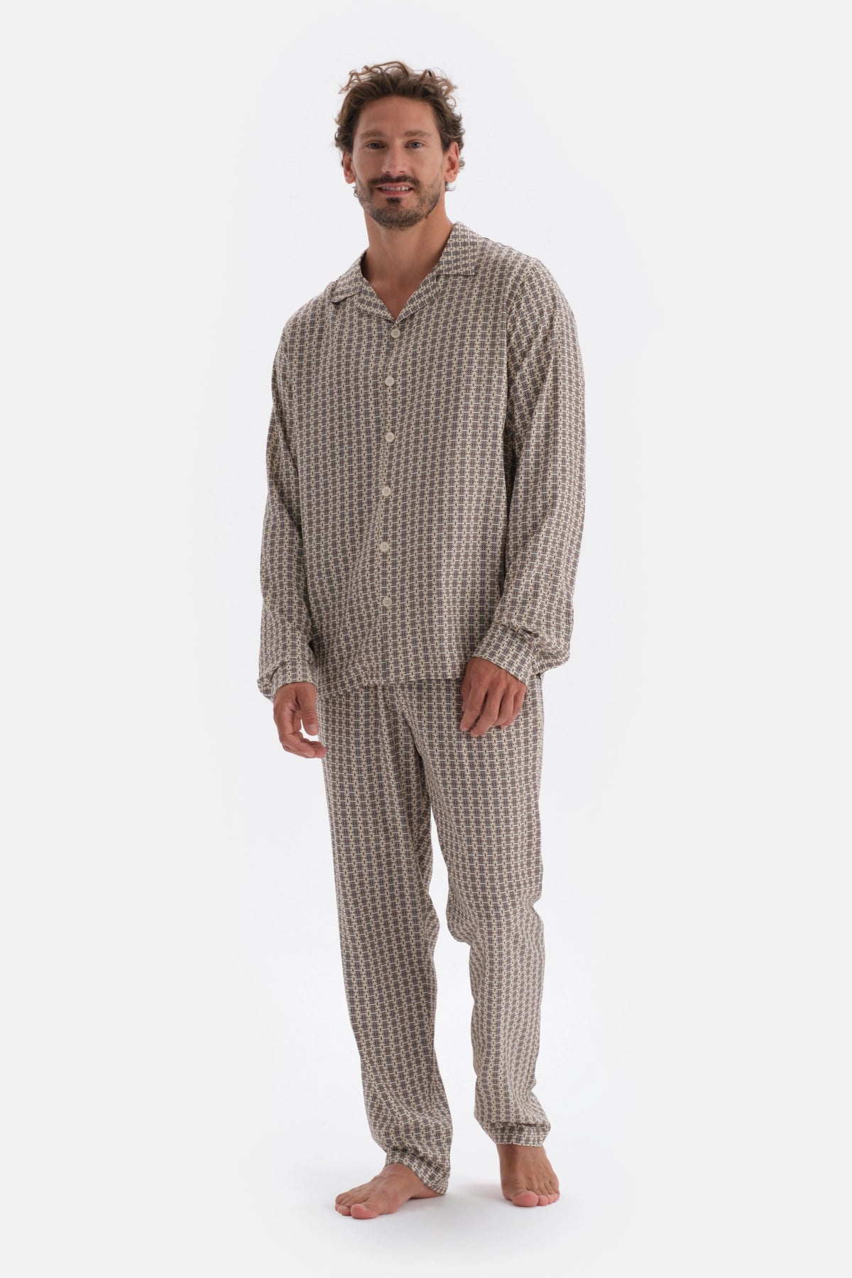 Multicolor Mıkroprınt Baskılı Viskon Pijama Altı