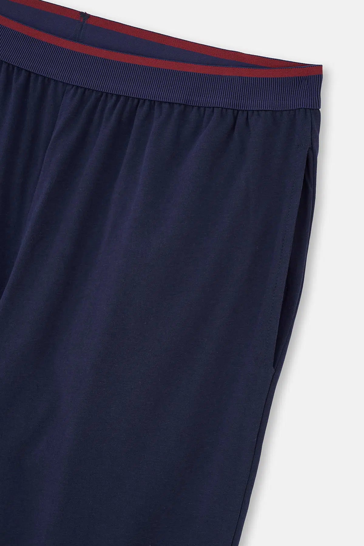 Indigo Beli Lastikli Örme Tek Pijama Altı