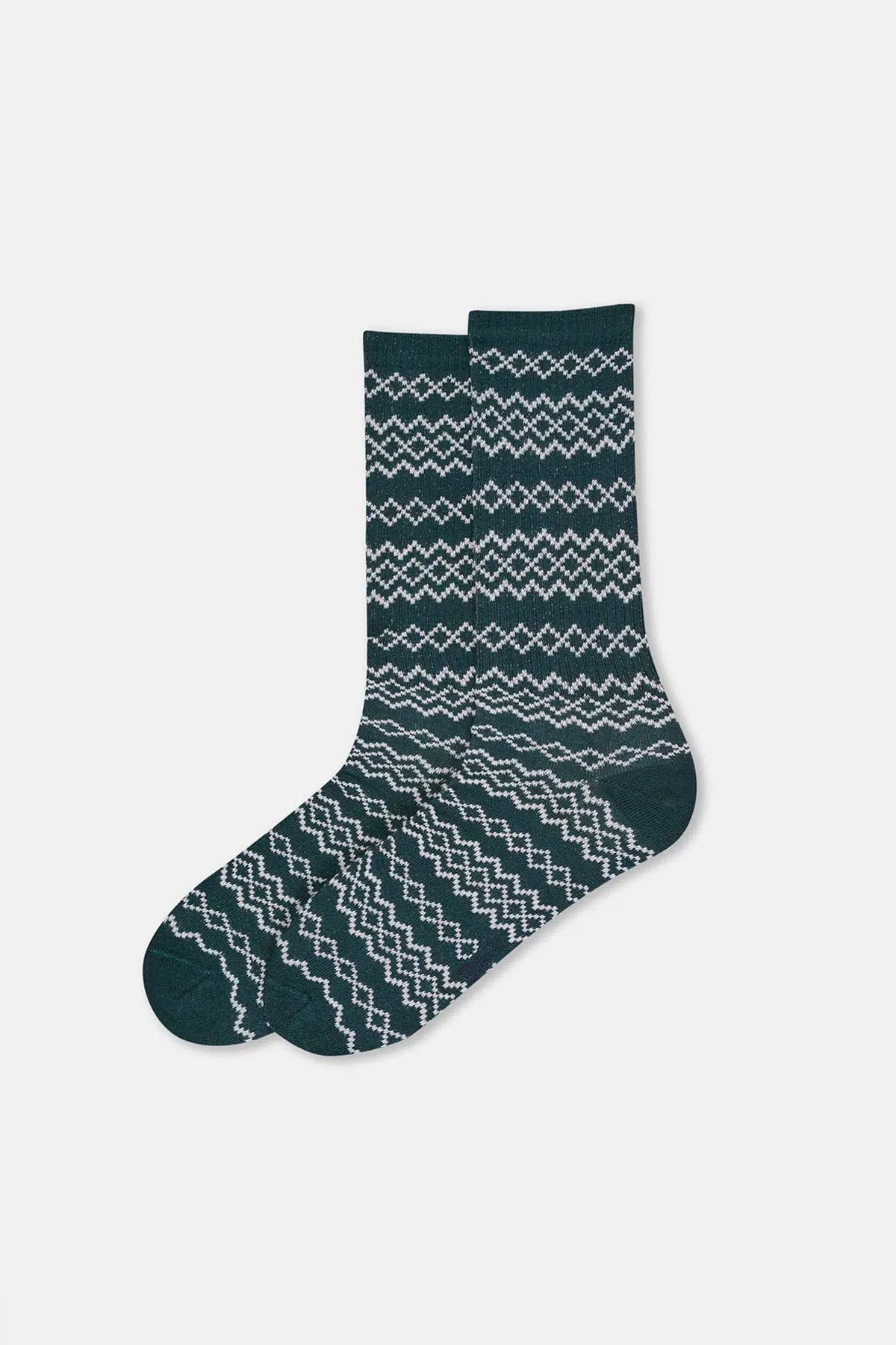 Multicolor Erkek 2'Li Geyik Desenli Yılbaşı Çorabı