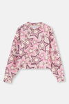 Multicolor Dagi Active Dik Yaka Yıldız Baskılı Scuba Sweatshirt