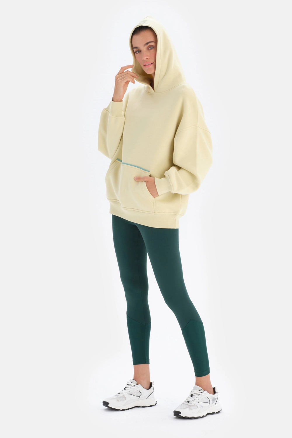 Açık Yeşil Dagi Active Sırt Baskılı Kapüşonlu Sweatshirt