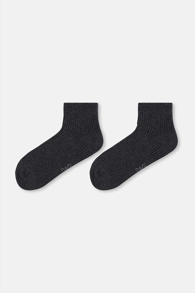 Antrasıt Kadın Pamuklu Quarter Çorap