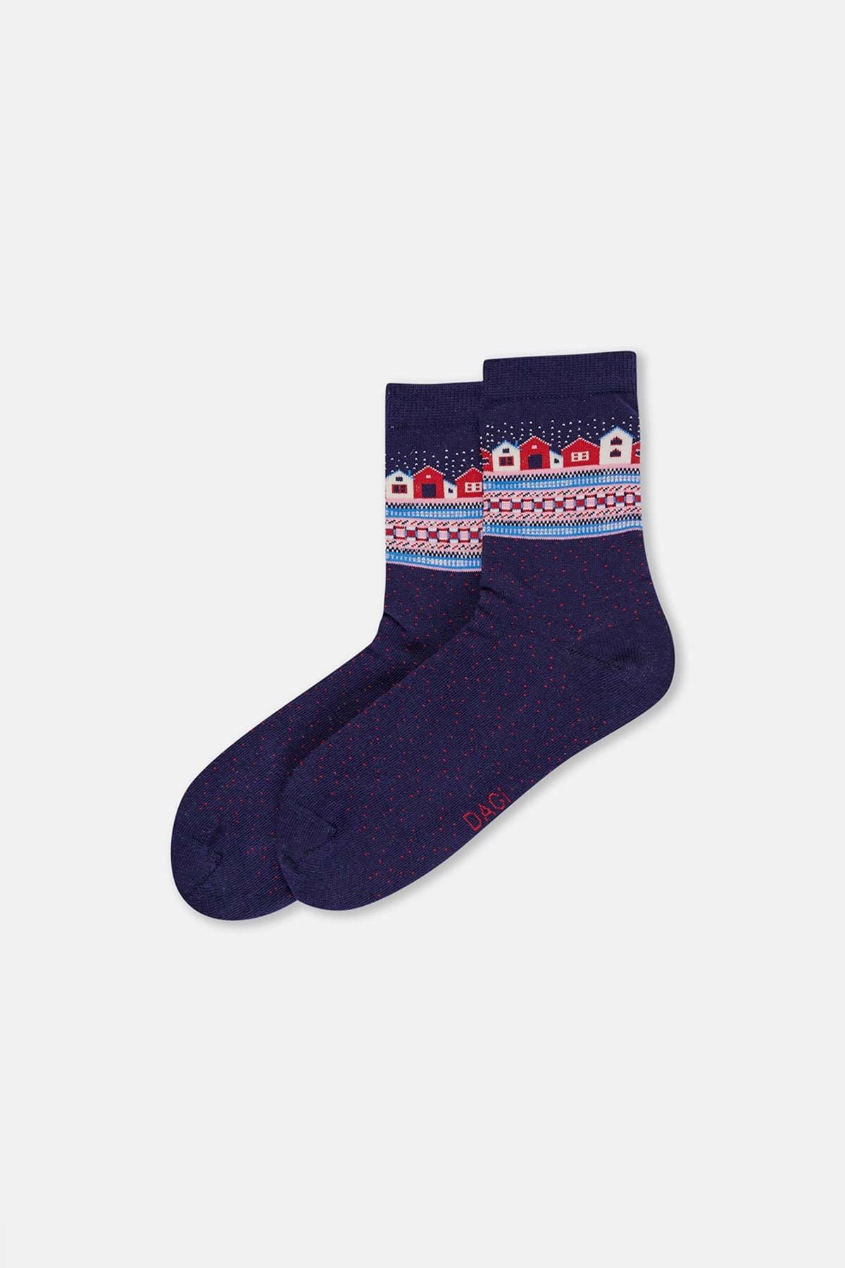 Multicolor Kadın 2'Li Ağaç Desenli Yılbaşı Çorabı