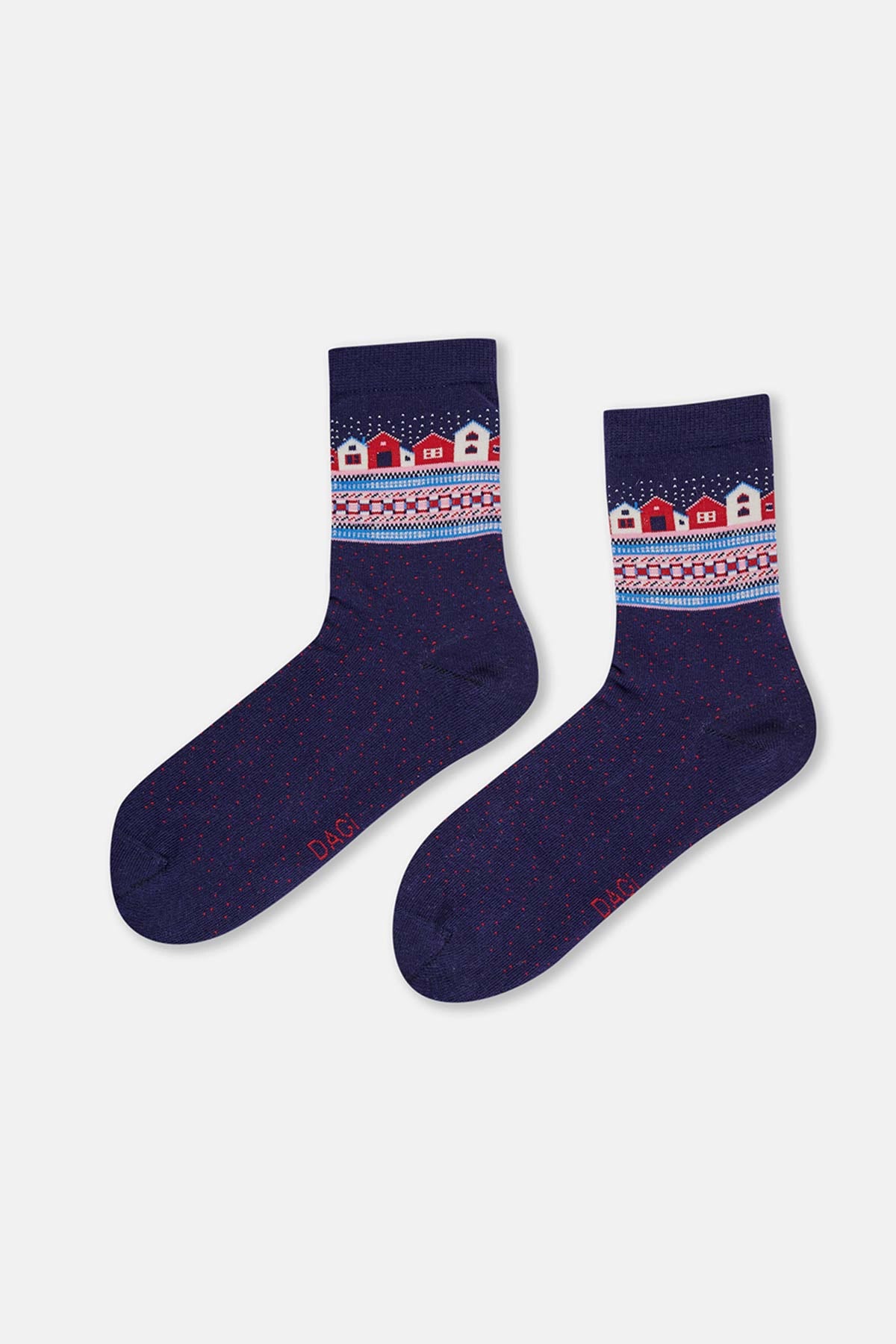 Multicolor Kadın 2'Li Ağaç Desenli Yılbaşı Çorabı