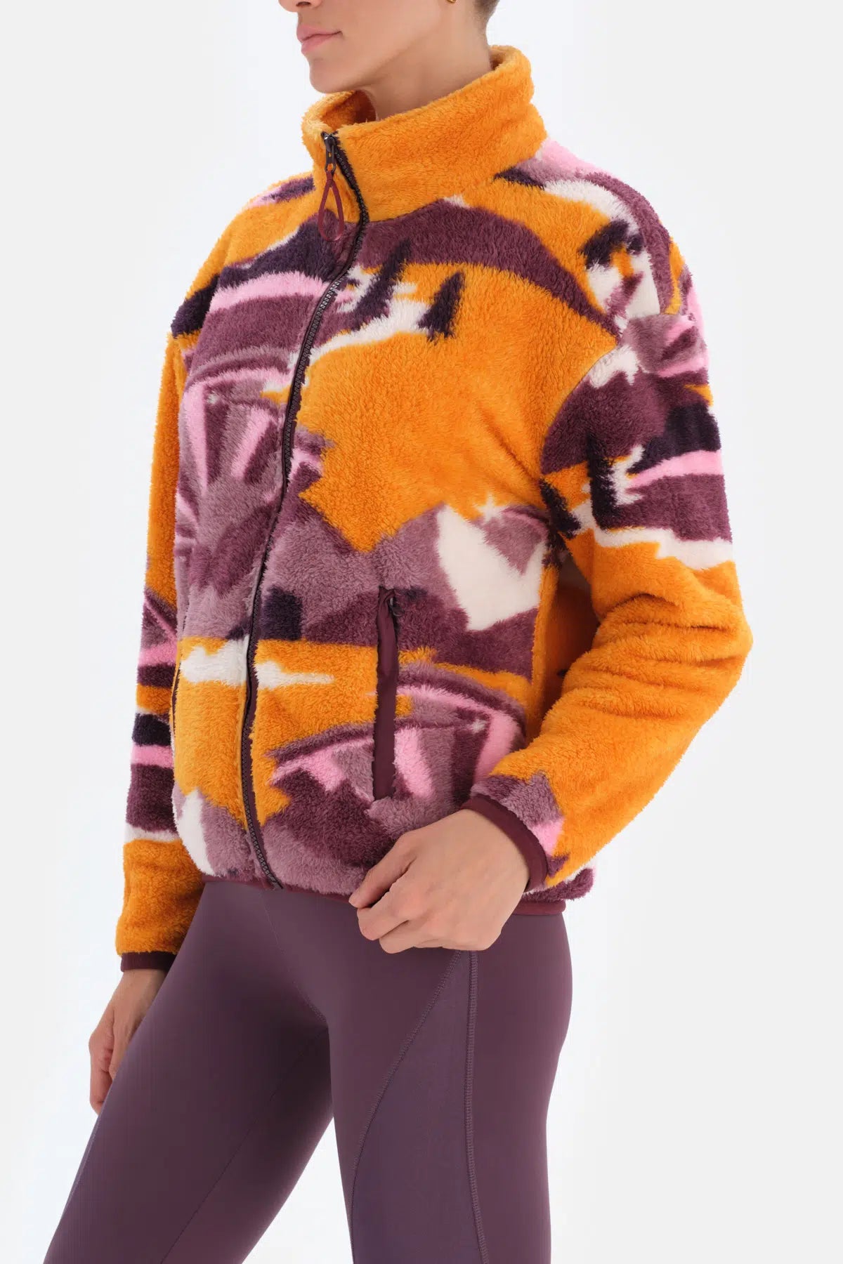 Multicolor Dagi Active Kadın Dağ Baskılı Polar Sweatshirt