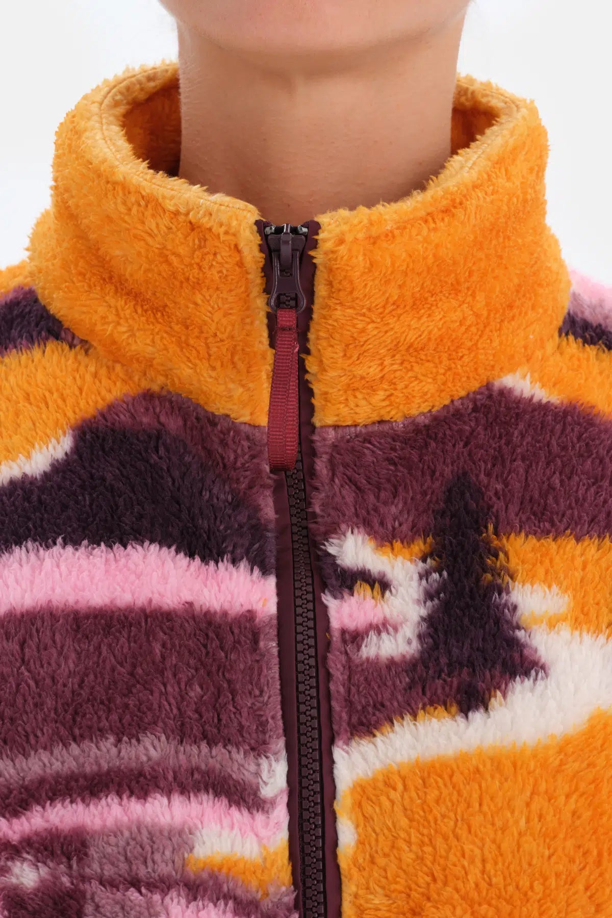 Multicolor Dagi Active Kadın Dağ Baskılı Polar Sweatshirt