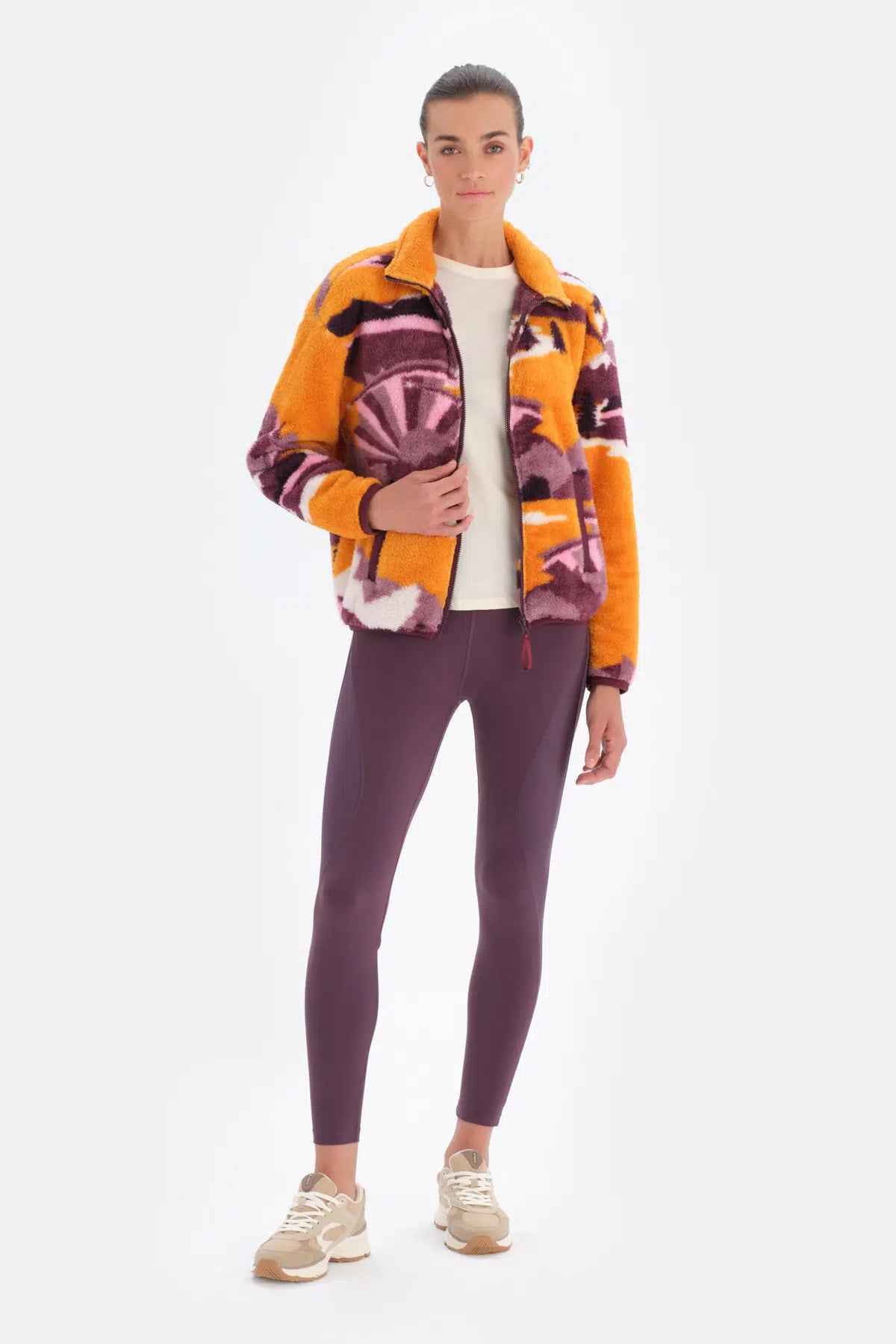 Multicolor Dagi Active Kadın Dağ Baskılı Polar Sweatshirt