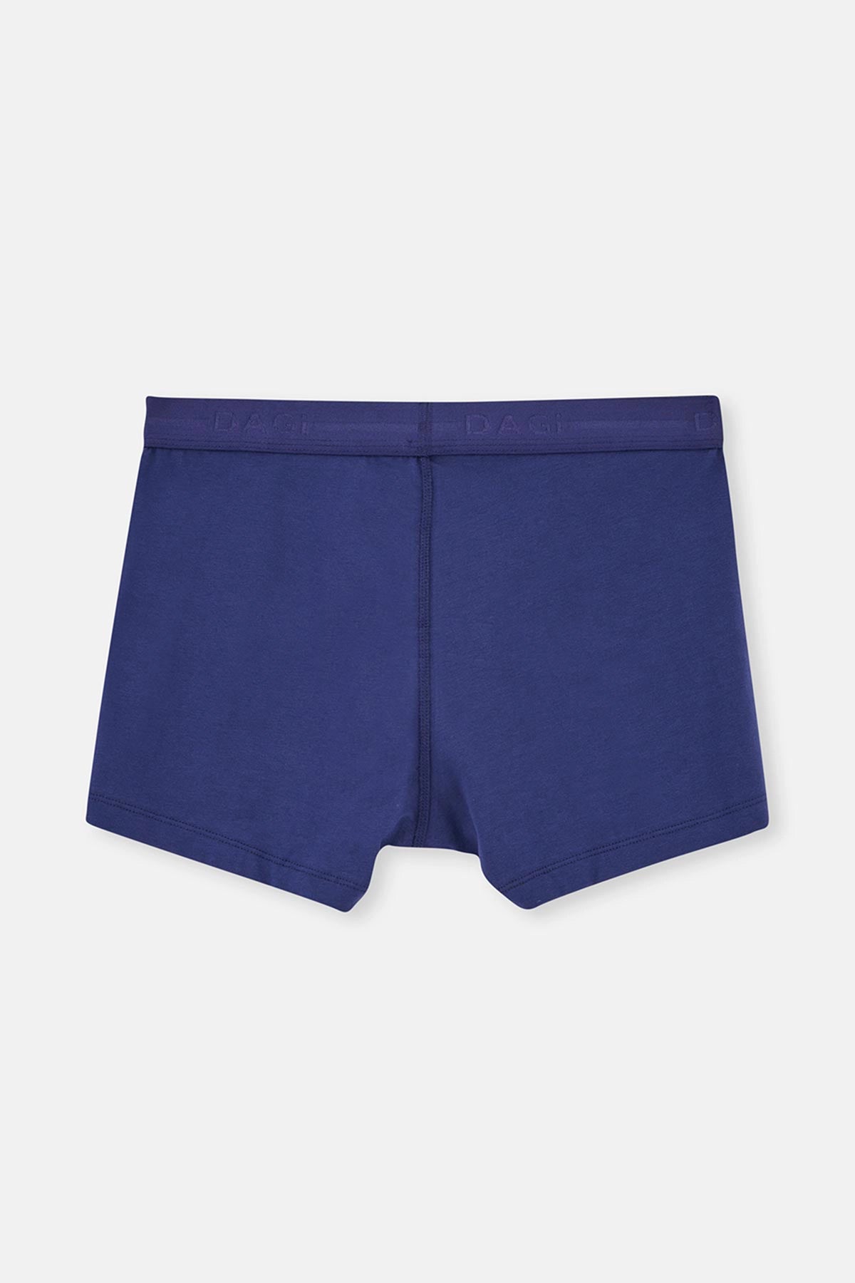 Lacivert Düz Pamuklu Boxer