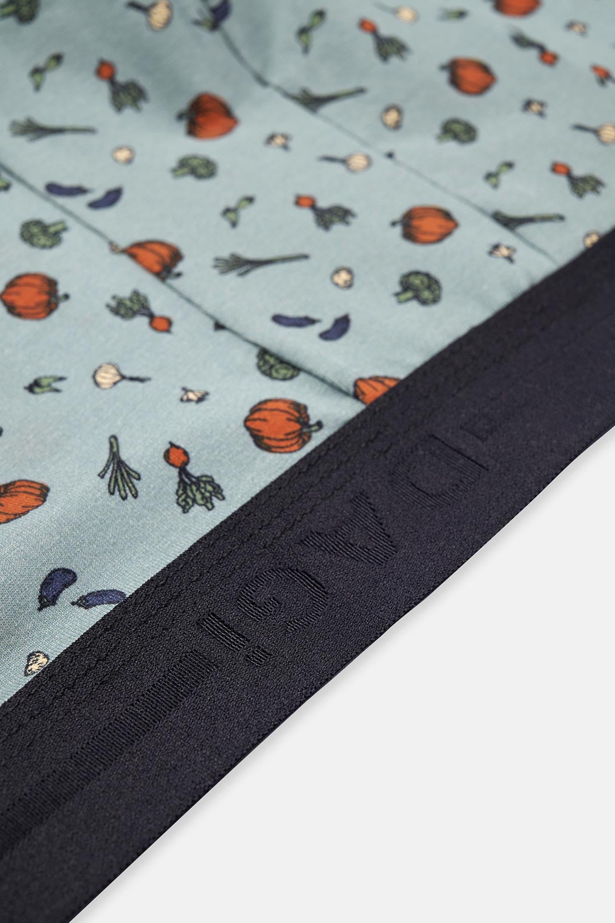 Gri Mavi Desenli Pamuklu Boxer