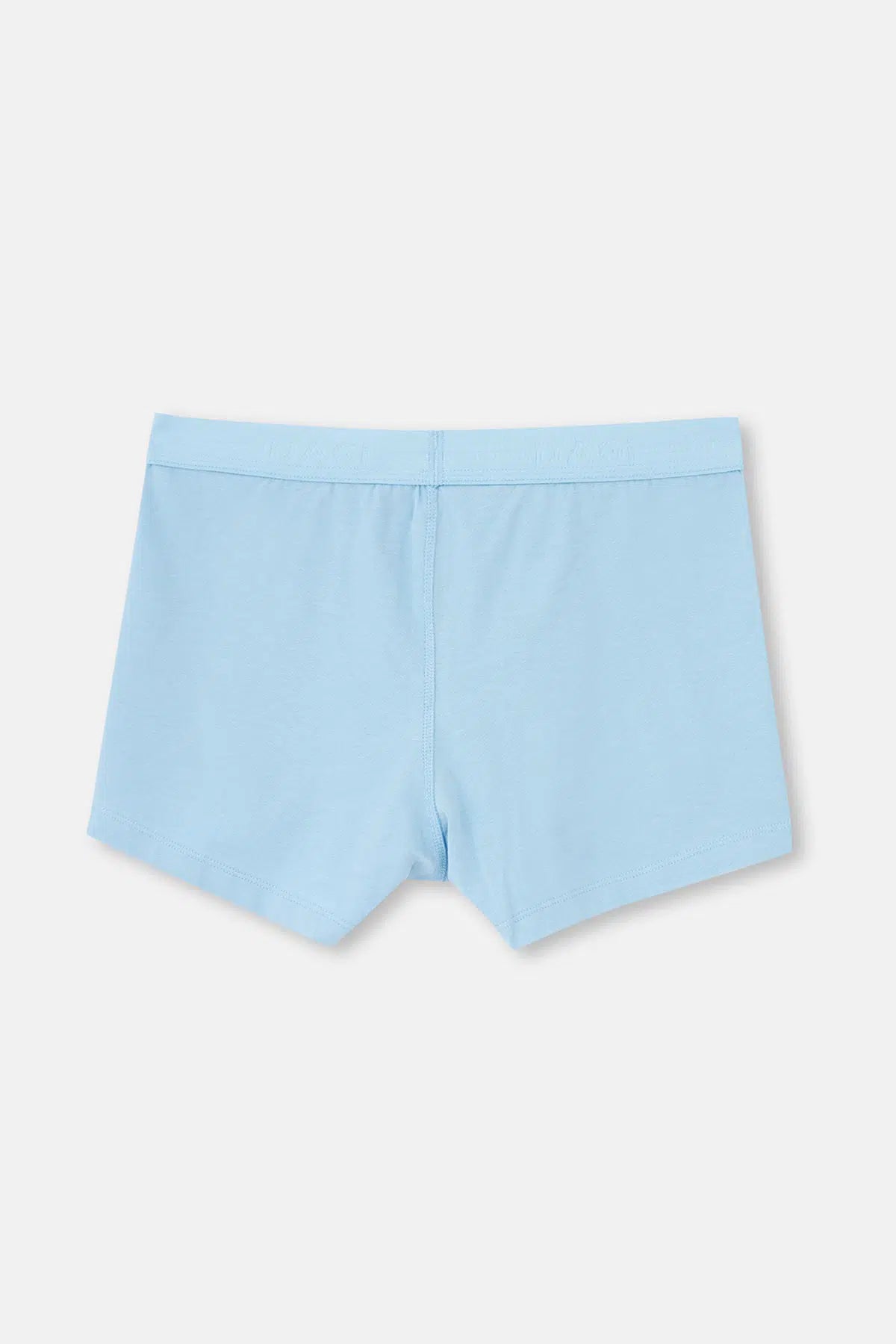 Açık Mavi Düz Pamuk Boxer
