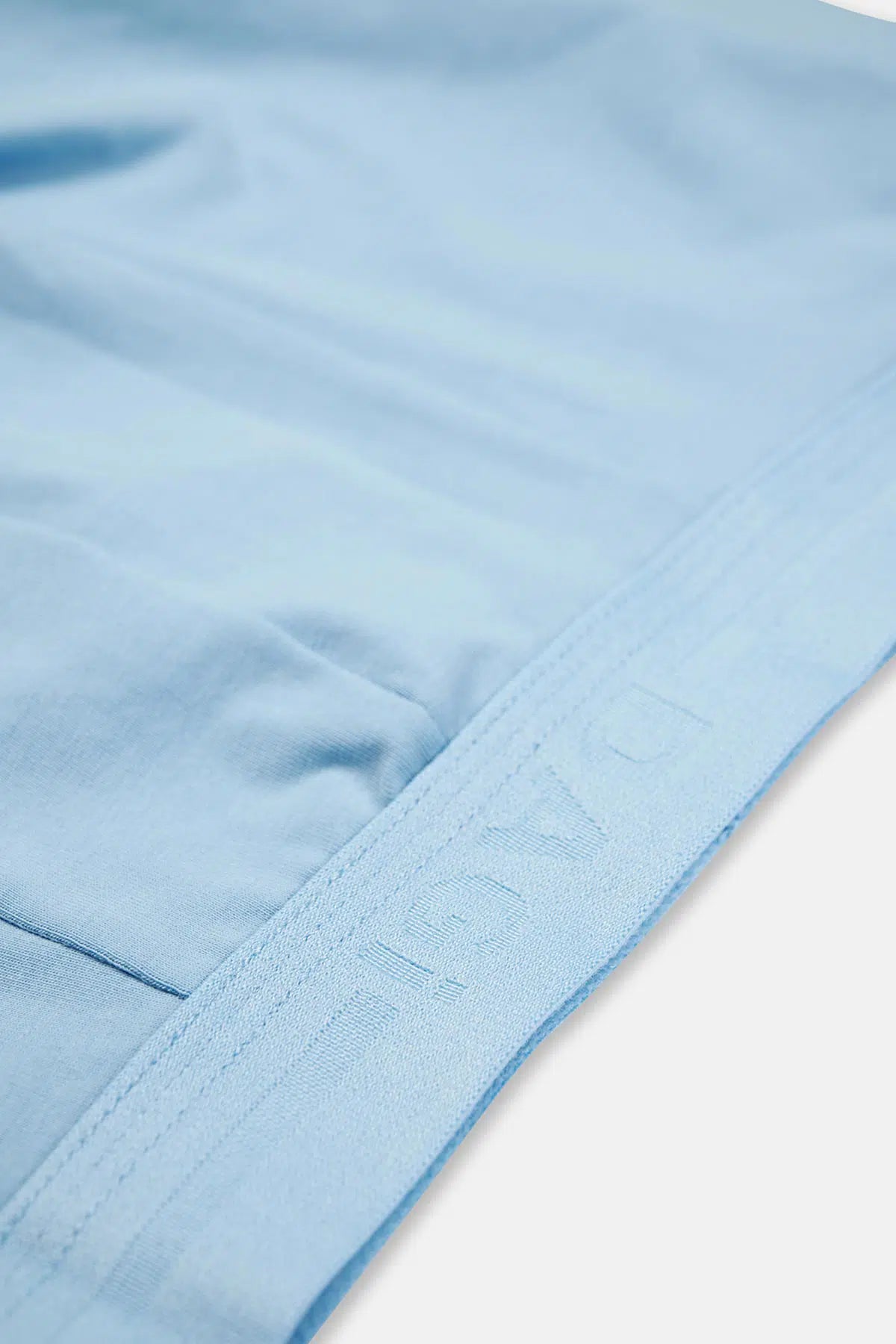 Açık Mavi Düz Pamuk Boxer