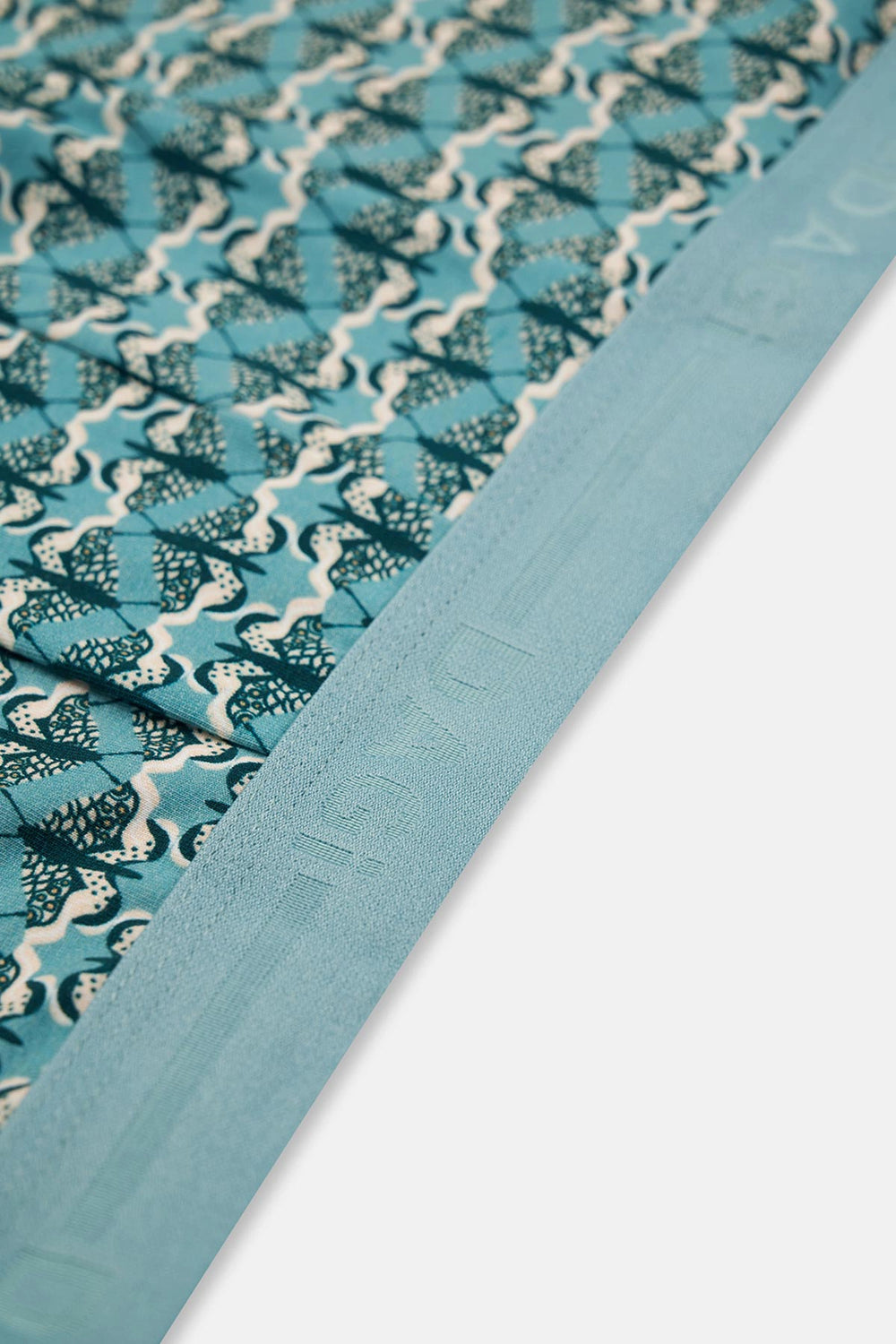 Açık Mavi-Koyu Yeşil 2'li Desenli Pamuk Boxer