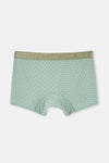 Açık Haki-Açık Mavi 2'li Desenli Micro Modal Boxer