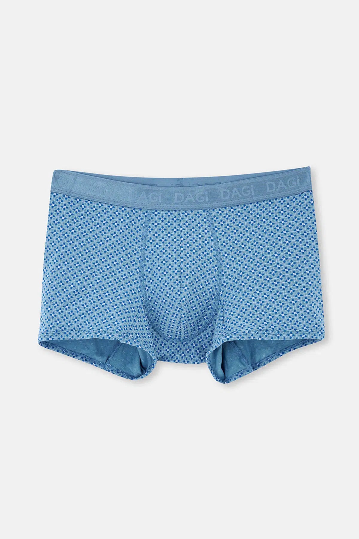 Açık Mavi-Mavi 2'li Desenli Micro Modal Boxer