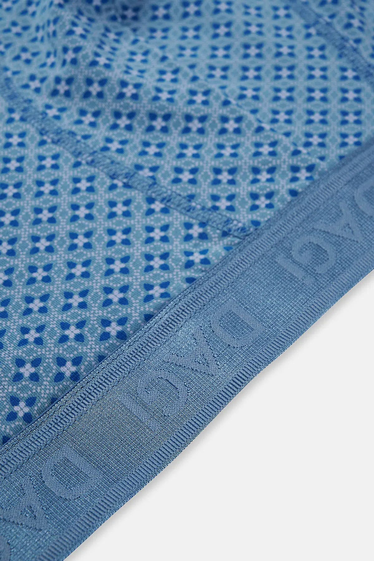 Açık Mavi-Mavi 2'li Desenli Micro Modal Boxer