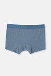 Açık Mavi-Mavi 3'Lü Desenli Micro Modal Boxer