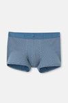 Açık Mavi-Mavi 3'Lü Desenli Micro Modal Boxer