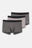 Açık Gri-Gri 3'Lü Desenli Micro Modal Boxer