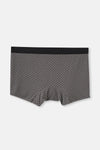 Açık Gri-Gri 3'Lü Desenli Micro Modal Boxer