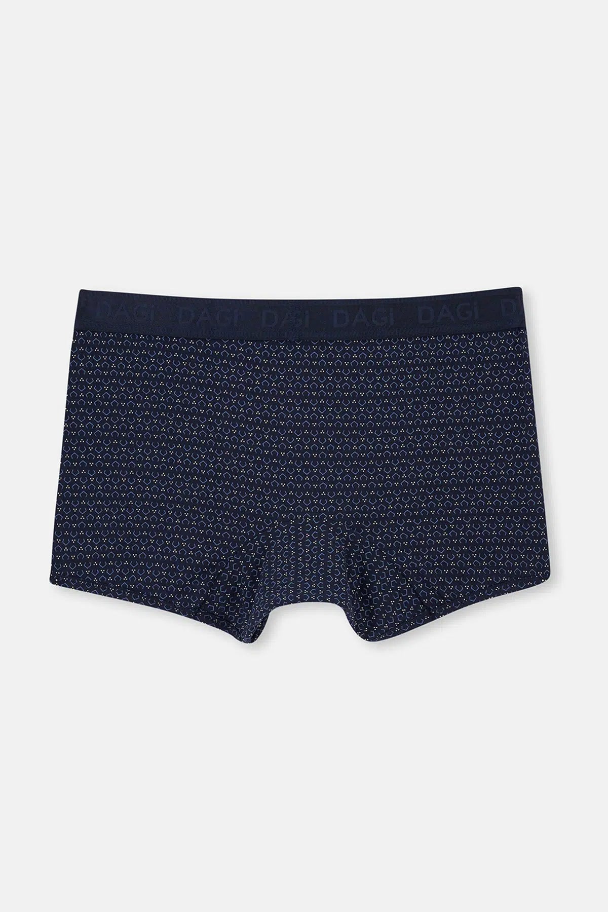 Lacivert-Mavi 3'lü Desenli Micro Modal Boxer