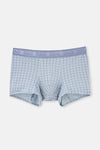 Açık Gri-Gri 3'lü Desenli Micro Modal Boxer
