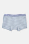 Açık Gri-Gri 3'lü Desenli Micro Modal Boxer