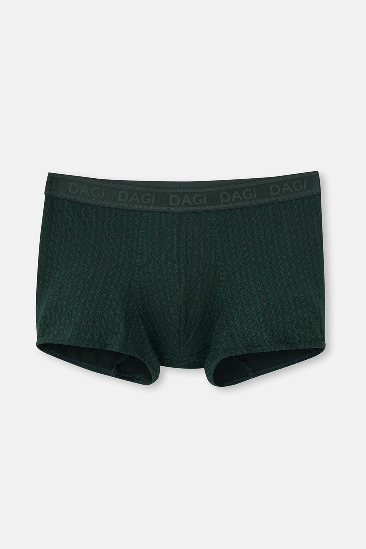 Koyu Yeşil Desenli Micro Modal Boxer