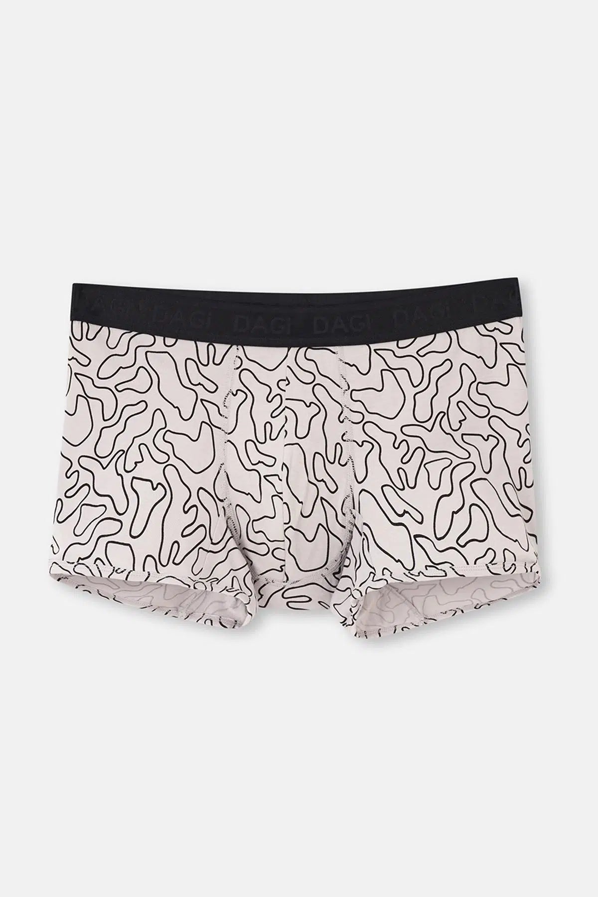 Siyah-Ten 3'Lü Desenli Micro Modal Boxer