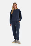Lacivert Basıc Modal Sweatshırt