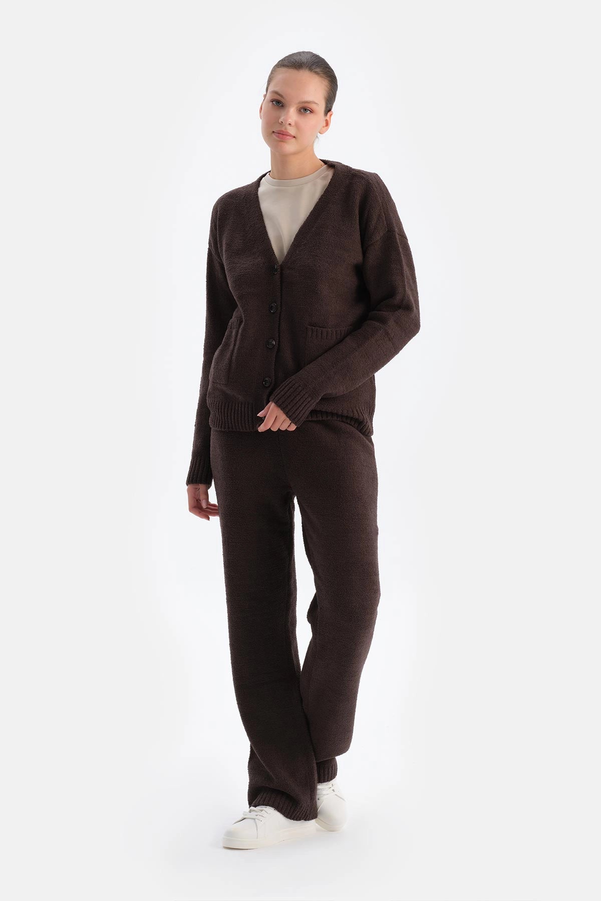 Koyu Kahve Şönil Pantolon