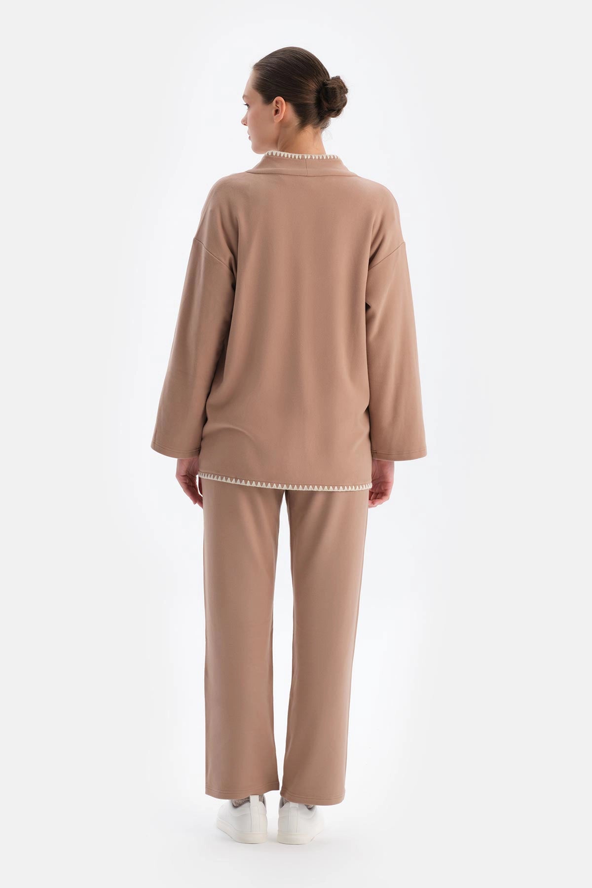 Sütlü Kahve Çoban Dikişli Pantolon