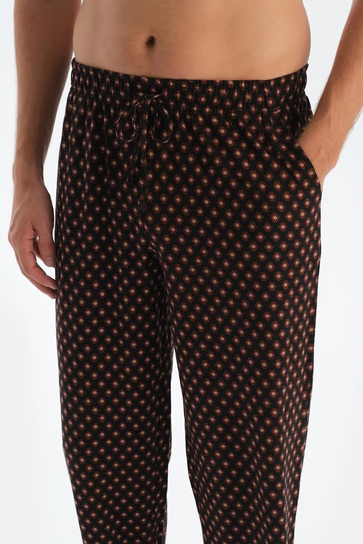 Lacivert Patlı Kısa Kollu Tişört Pantolon Pijama Takımı