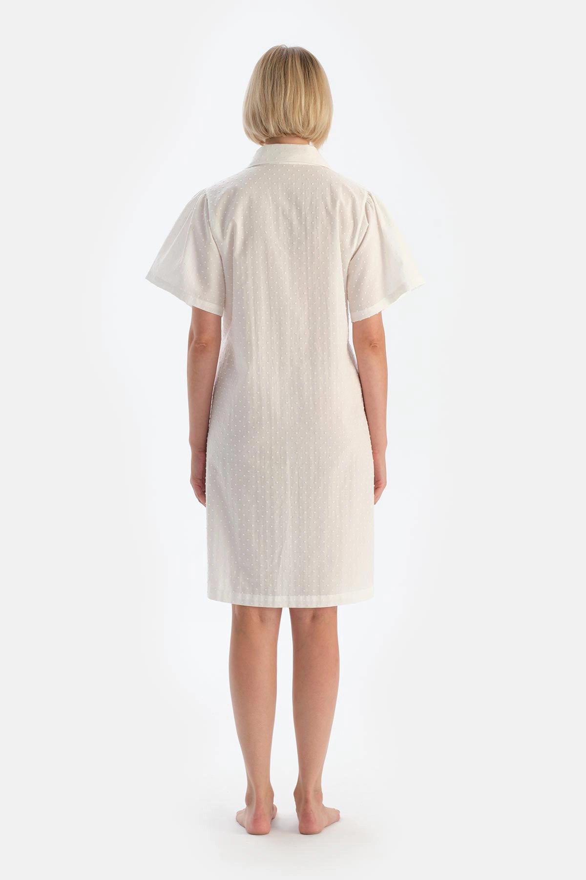 Beyaz Müslin Hamile Gecelik