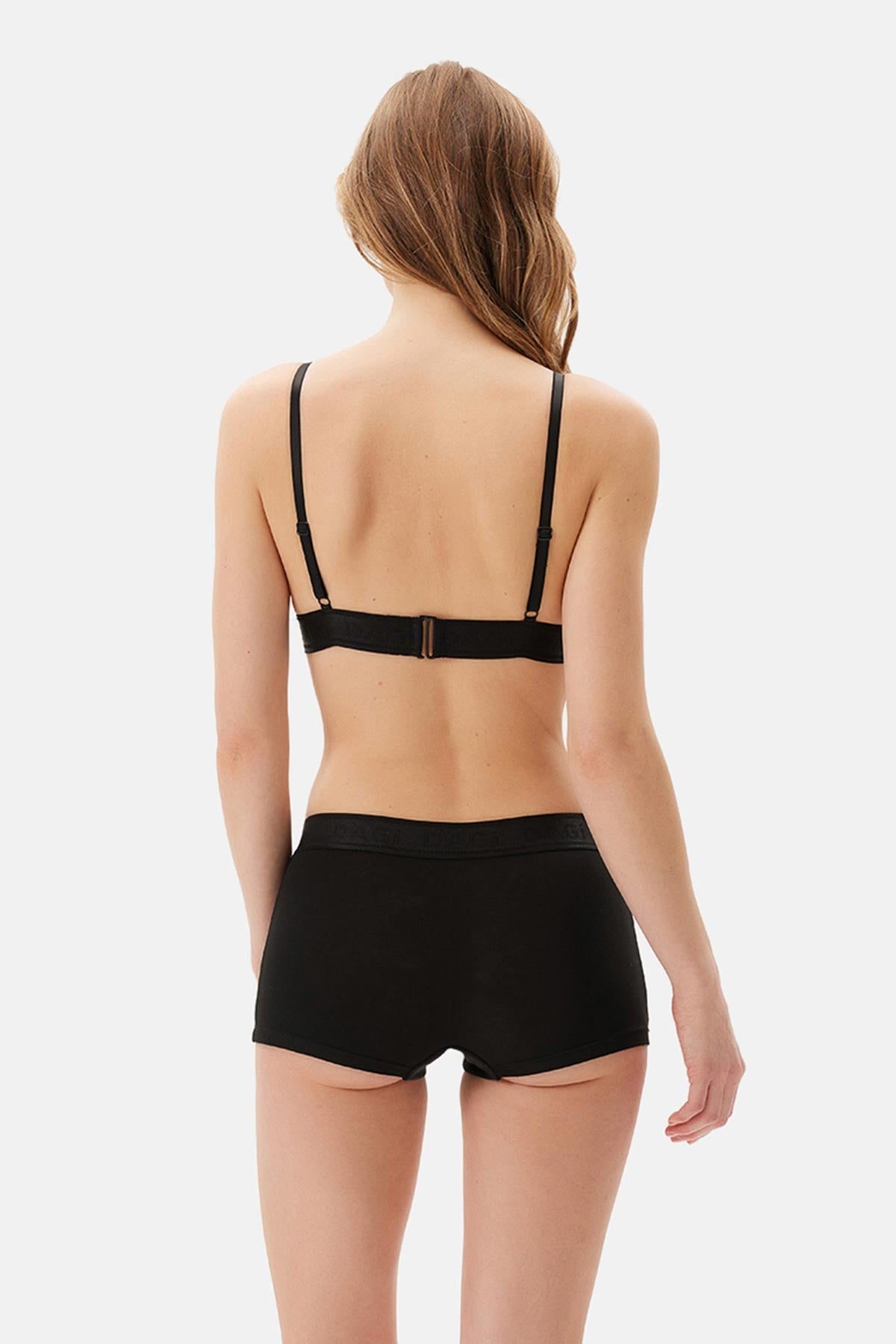 Siyah Kadın Basıc Modal Boxer