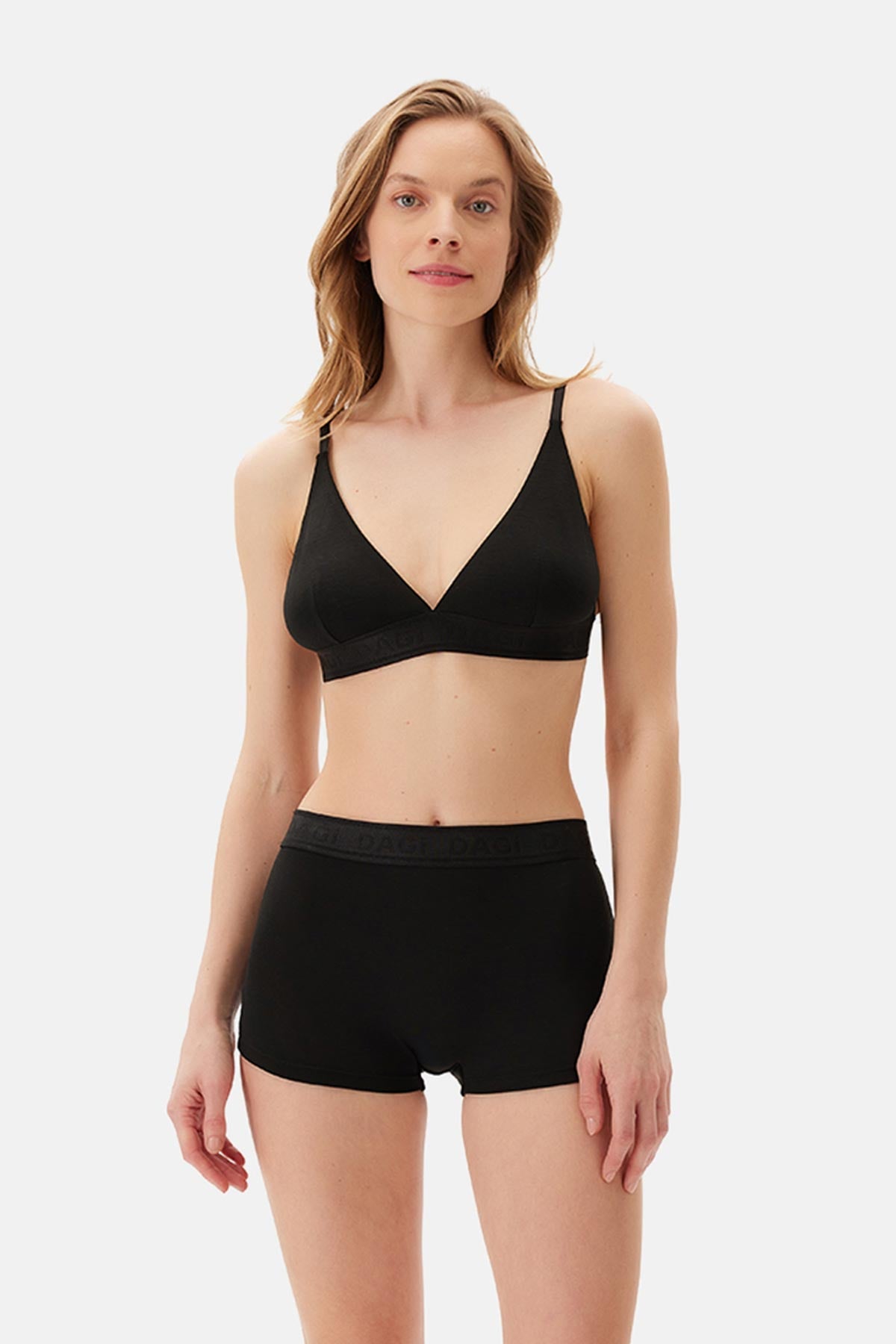 Siyah Kadın Basıc Modal Boxer