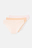 Açık Somon-Soft Pembe Soft Kadın 3'lü Desenli Brıef Külot