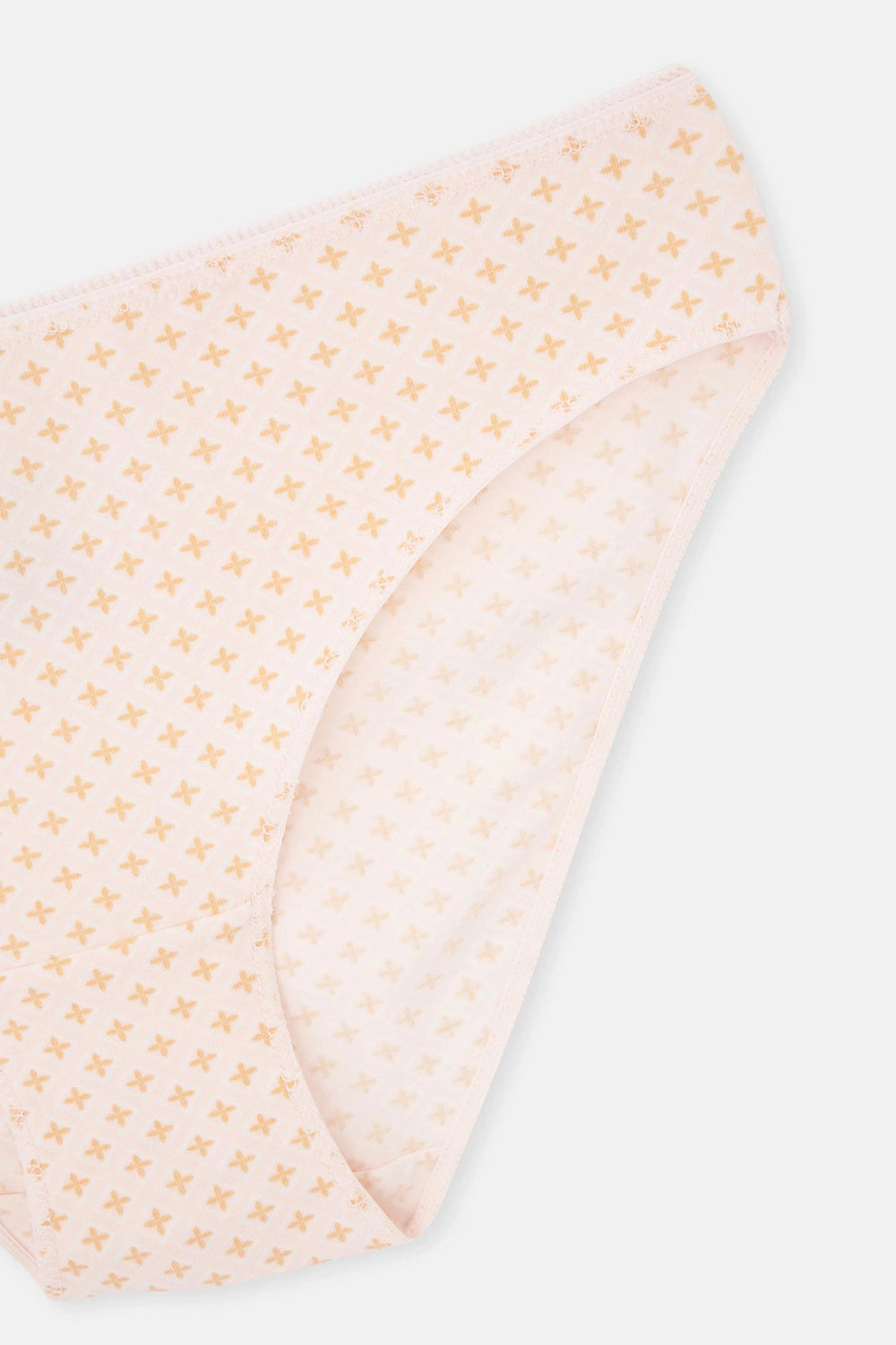 Açık Somon-Soft Pembe Soft Kadın 3'lü Desenli Brıef Külot