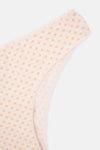 Açık Somon-Soft Pembe Soft Kadın 3'lü Desenli Brazilian Külot